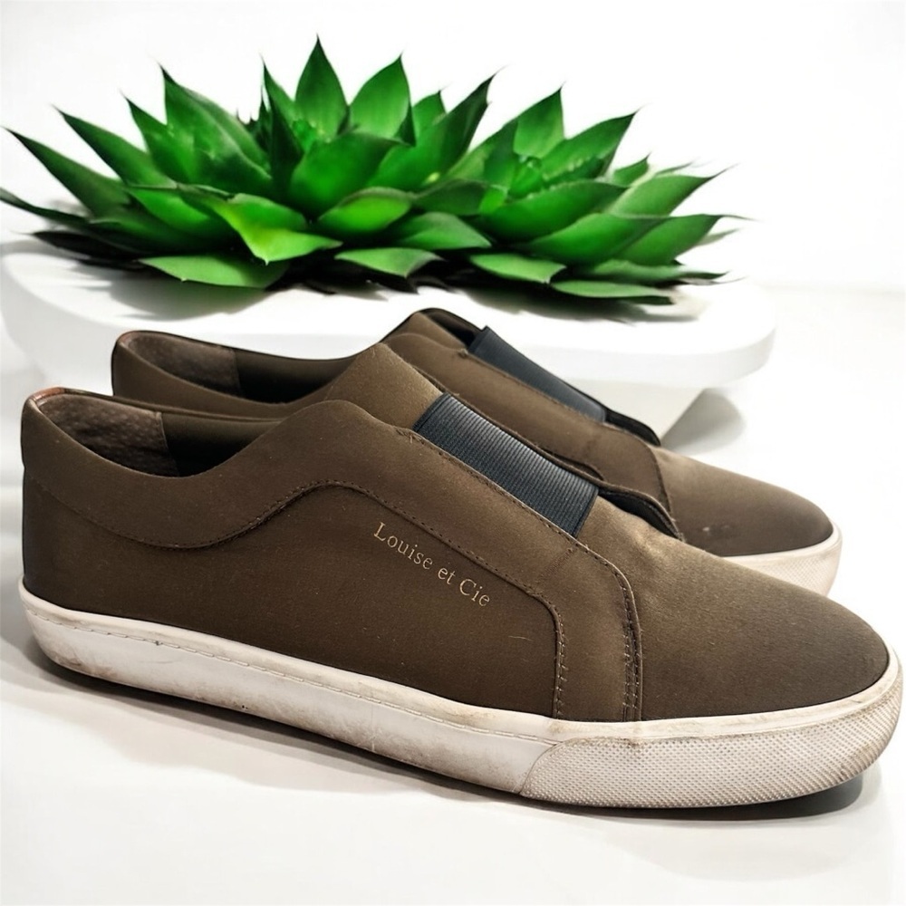 Louise Et Cie Green Satin Slip On Sneakers